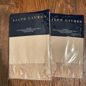 Pair Ralph Lauren king sham, python